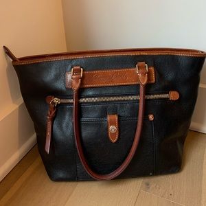 Dooney & Bourke Leather Zipped Tote Bag Purse
